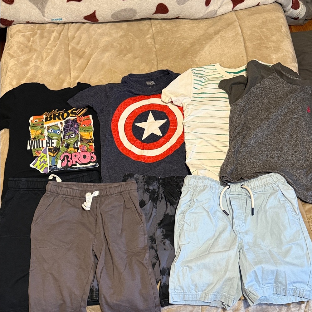 Kids Graphic Tees and Shorts Set